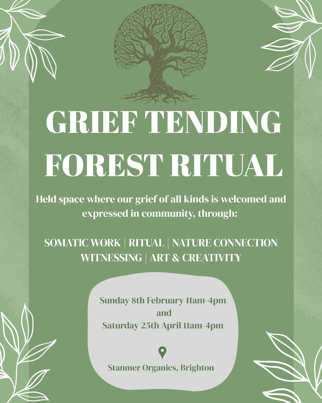 Grief Tending Forest Ritual — held space where our grief of all kinds is welcomed and expressed in community